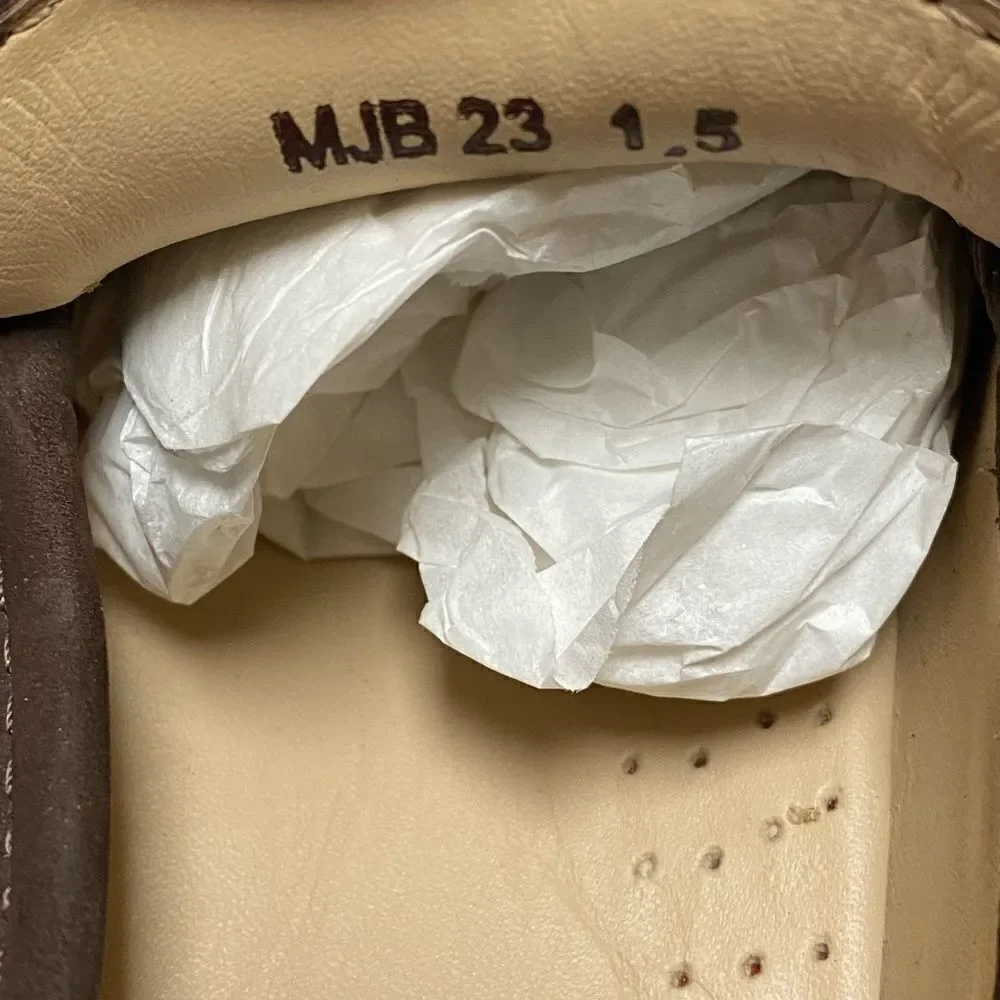 Marc Joseph New York Girl’s Brown Leather Madison Shoes Sz 1.5 NIB